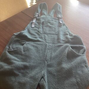 KAVU Green Fleece Overalls XL